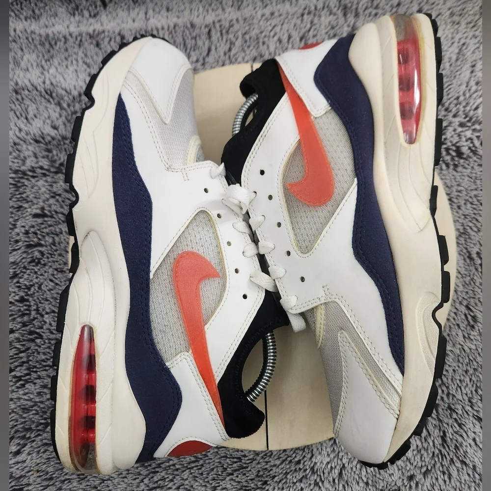 Nike Air‎ Max 93 OG Retro White Habanero Red Blue Mens Size 9 - Picture 6 of 9
